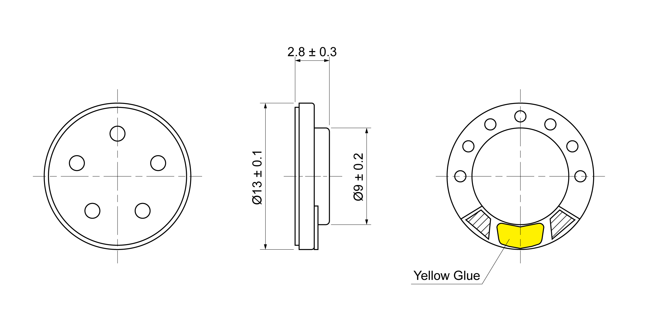 OSR13R-2.8M0.2W8M Mechanical Drawing